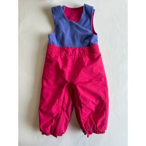 Columbia Infant Girls 18-24M Snow Bibs Pink Purple Adjustable Insulated Winter